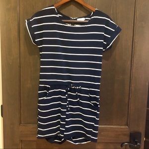 Summer romper/jumpsuit navy striped, small